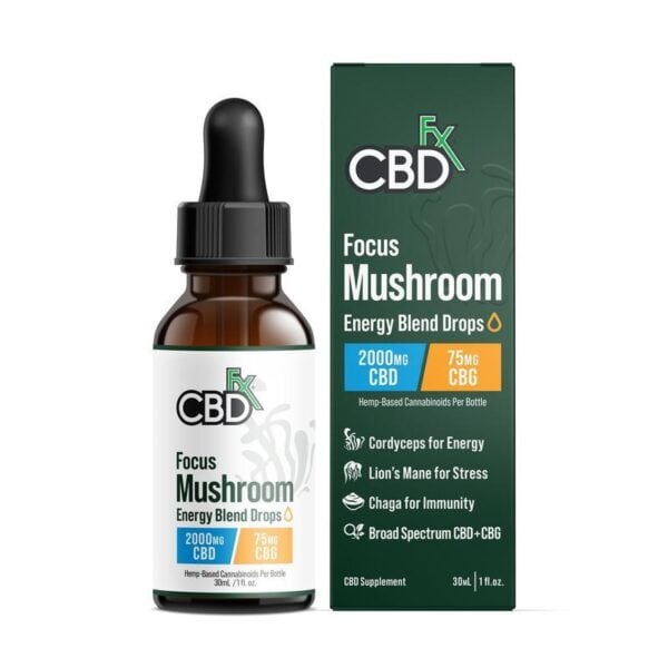 Focus Blend Mushroom Tincture + CBG + CBD 2000mg