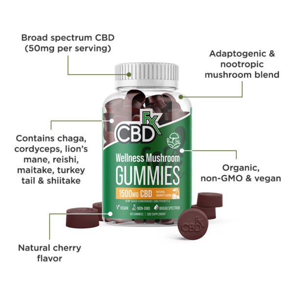 CBD Gummies With Mushrooms for Wellness Ingredients